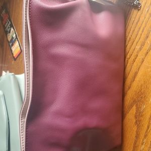 New day purple burgundy purse with chain (removable)